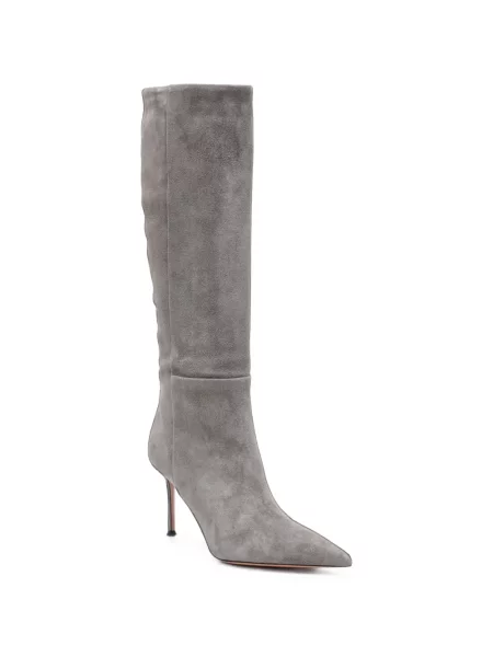 Botine Aquazzura din piele de căprioară gri