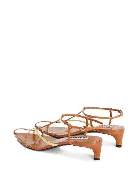 Sandale Jil Sander cu toc jos maro