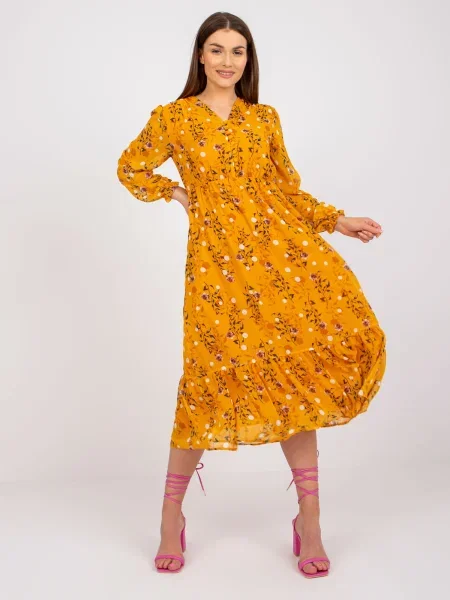 Rochie Rue Paris de costum galben