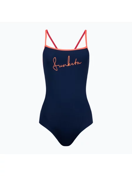 Дамски бански Funkita Single Strap One Piece ocean fire синьо
