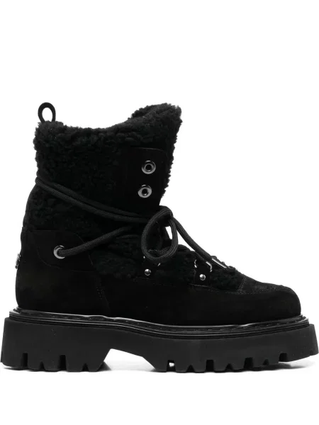 Cizme scurte Casadei din piele de căprioară negru