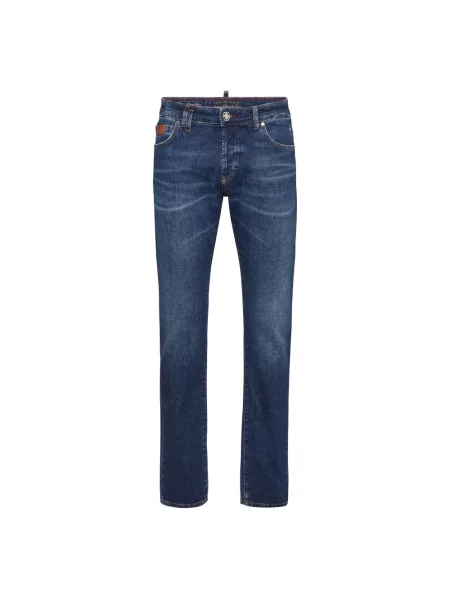 Jeansy straight leg Philipp Plein niebieskie