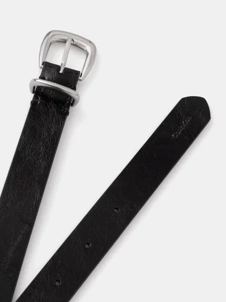 Calvin Klein pas usnjen črna