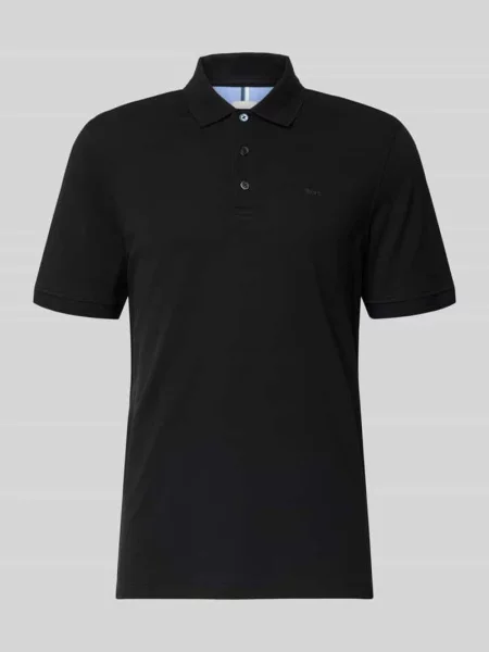 Koszulka polo o kroju regular fit z detalem z logo model ‘Pete’ Brax czarne