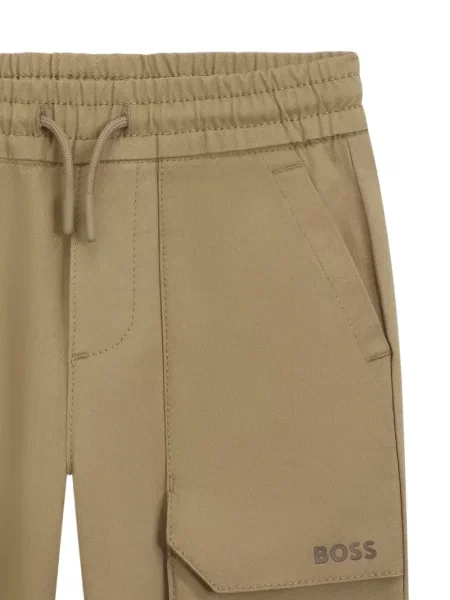 Spodnie cargo dziecięce Bosswear brązowe