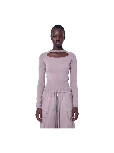 Sweter Rick Owens wełniany różowy