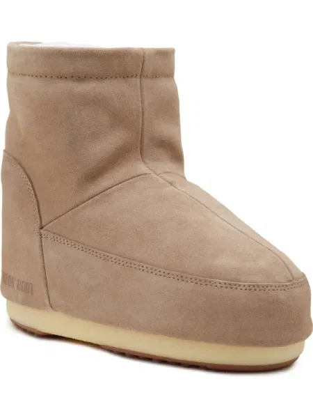 Moon Boot Bocanci MB ICON LOW NOLACE SUEDE | piele întoarsă bej
