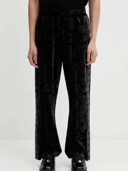 A Bathing Ape pantaloni de trening din velur Solid Camo Metal One Point