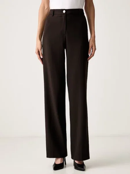 Morgan pantaloni straight pentru femei maro