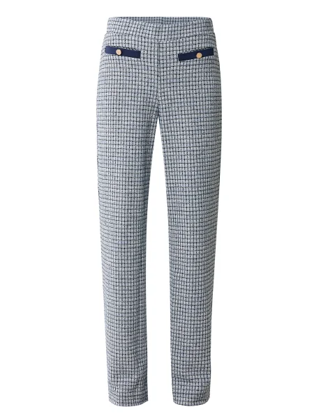 MEXX Pantaloni albastru / negru / murdar alb