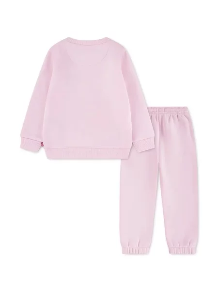 Levi's compleu de trening pentru copii cu HOODIE & JOGGER SET roz
