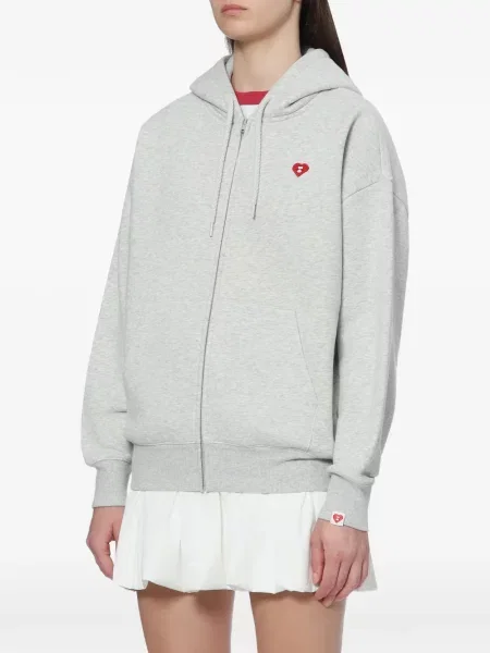Hanorac cu glugă Apee™ By *a Bathing Ape® cu motiv cu inimi gri