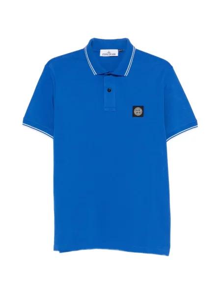 Polo Stone Island cu strasuri albastru