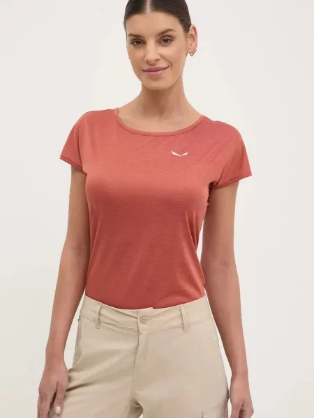 Salewa t-shirt sportowy Puez Melange pomarańczowy