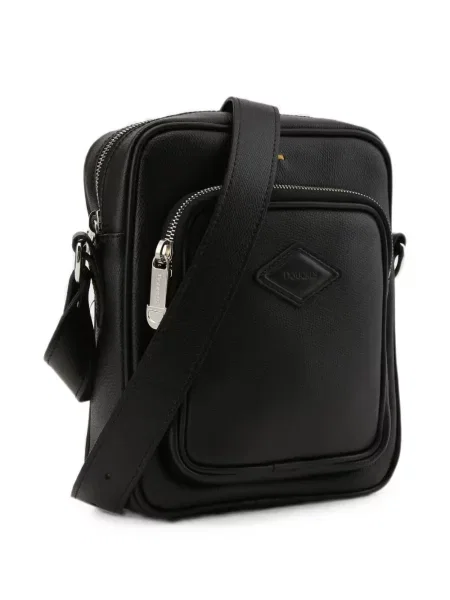 Crossbody torba Doucal's s autogramom crna