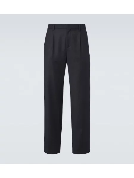Pantaloni Agnona de lână albastru