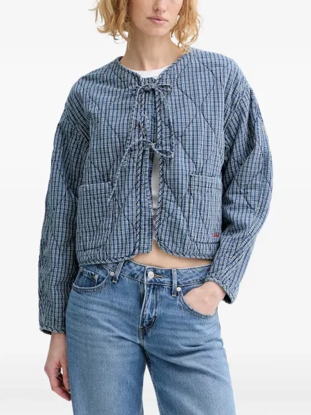 Gulerat pantaloni Levi's® evazate zdrențuiți albastru