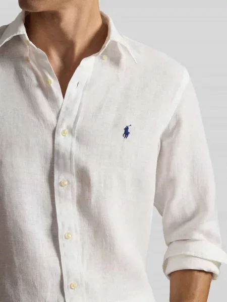 Koszula casualowa o kroju regular fit z czystego lnu Polo Ralph Lauren biała