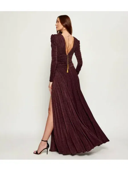 Elisabetta Franchi Rochie de seară Vișiniu bordo