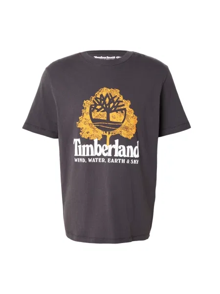 TIMBERLAND Tricou portocaliu / negru alb