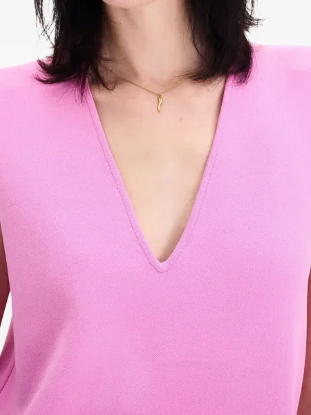 Rochie mini Ph5 cu decolteu în V de costum roz