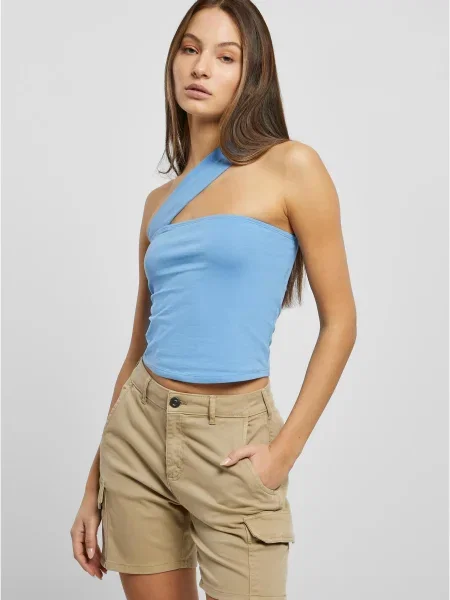 Top Urban Classics cu bretele albastru