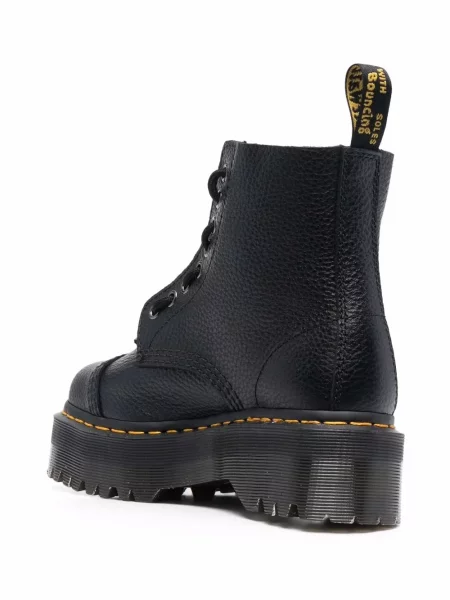 Kožené kotníkové boty Dr. Martens na platformě černé