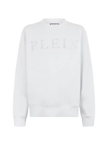 Hanorac Philipp Plein cu broderie alb