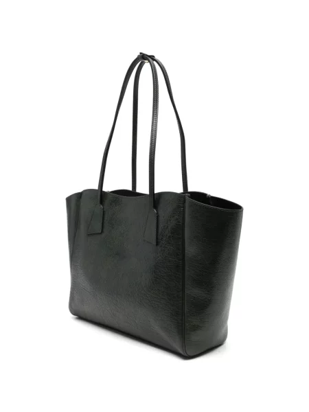 Geantă shopper Hidesins din piele verde
