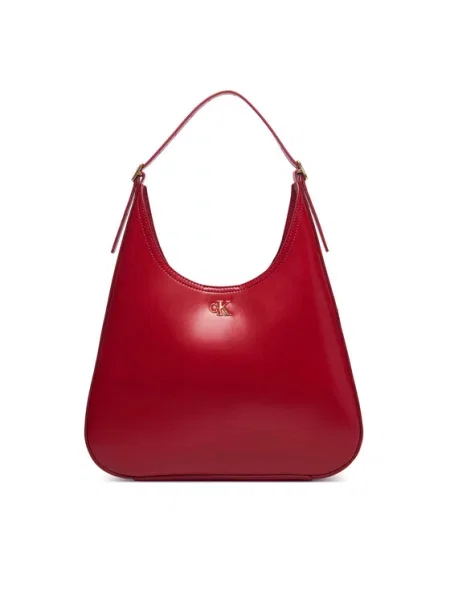 Calvin Klein Ročna torba Ck Medium Shoulder Bag rdeča