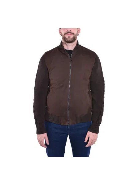 Kurtka skórzana Barba Napoli beżowa