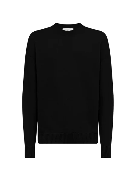 Pulover Laneus cu decolteu rotund negru