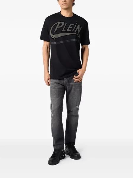 Tricou Philipp Plein cu imagine negru
