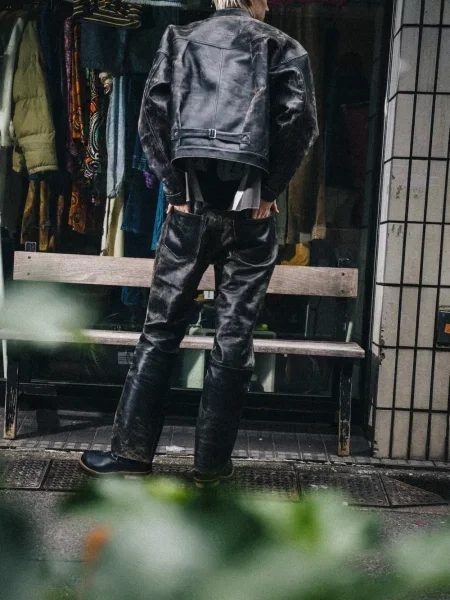 Кожени панталон Saint Mxxxxxx черно