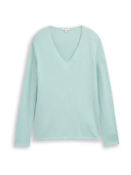 TOM TAILOR Pulover deschis albastru