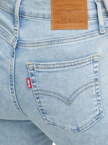 Карирани дънки straight leg Levi's® с шипове кафяво