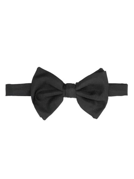 Cravată Giorgio Armani cu funde de mătase negru