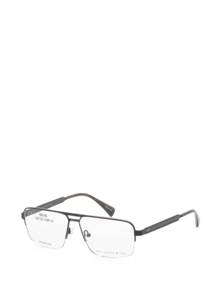 Ochelari de soare John Varvatos cu imprimeu geometric negru