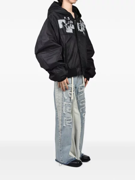 Geacă bomber Rrr123 cu glugă negru