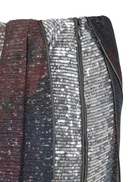 Fusta maxi Maison Margiela cu imagine drapată albastru
