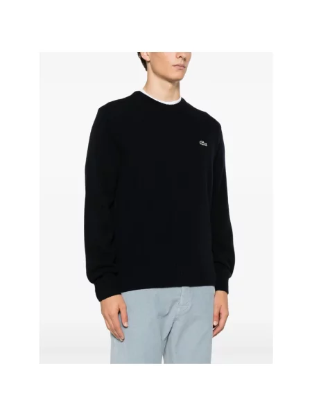 Sweter Lacoste wełniany czarny
