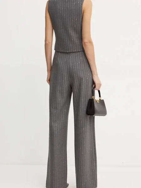 Simona Corsellini Pantaloni din Wide Leg gri