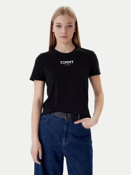 Majica Tommy Hilfiger Jeans črna