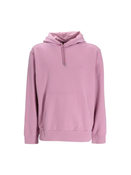 Bluza z kapturem Boss z kapturem frotte z logo różowa