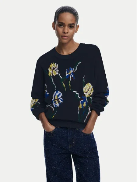 Desigual Пуловер Cooper черен