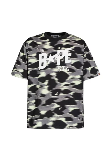 Tricou A Bathing Ape® cu imagine cu model camuflaj negru