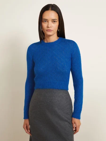 Jil Sander Svetry S Mohérem A Hedvábím modrá