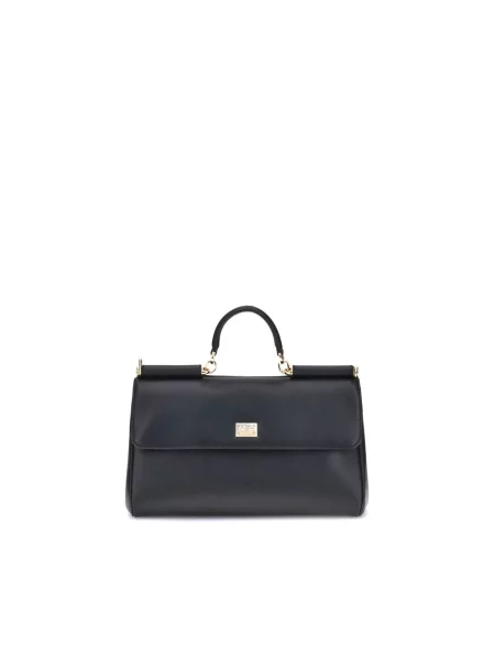 Torebka Dolce And Gabbana skórzana retro czarna
