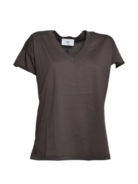 Scurt tricou Solotre cu decolteu în V maro