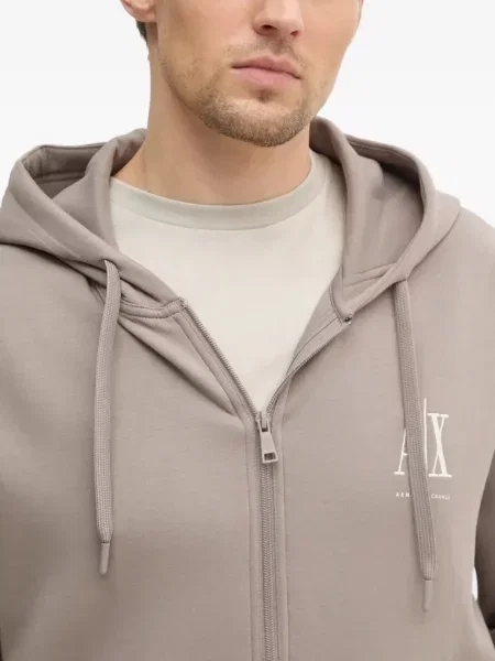 Mikina s kapucí Armani Exchange s výšivkou